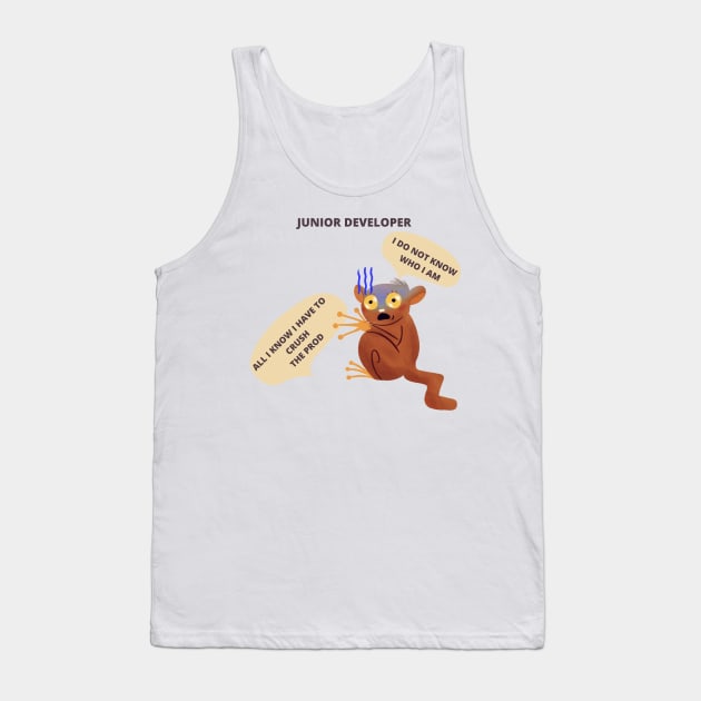 Developer Meme Gift For Junior Software Developer Gift For Junior Developer Crush The Prod Tank Top by ohsheep